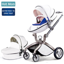 Load image into Gallery viewer, Baby Stroller 3 in 1,Hot Mom travel system High Land-scape stroller with bassinet in 2019 Folding Carriage for Newborns baby,F22
