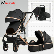 Load image into Gallery viewer, 2020 new baby trolley high landscape 3 to 1 baby stroller double faced children free shipping in four seasons in Russia